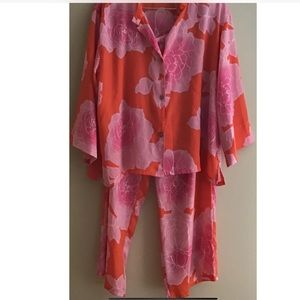 Natori Floral Pajama Set Sz L